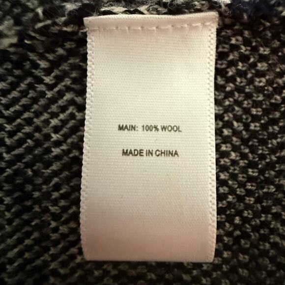 PH5 100% WOOL Monochrome Southwestern Duster/ Sweater Vest /Cardigan Size XS - Picture 5 of 12